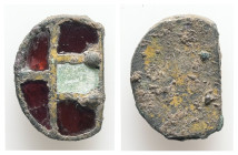 Bronze belt-buckle; with large tongue. 8.93 g. 25.58 mm.
