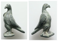 AE Roman eagle statuette (AD 1st–2nd centuries)
A bronze eagle with folded wings.
Weight: 46.20 g. 
Diameter: 44.77 mm.
In the Roman world the eagle w...