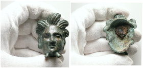 Roman bronze appliqué pan?
Weight: 54.24 g.
Diameter: 48.83 mm.