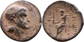 Greek bronze coin. (IV-I century BC)

22mm 7,48g

Artificial sand patina