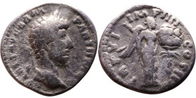 Lucius Verus (161-169) Denarius Obv: Laureate, draped bust of emperor. Rev: Victory standing right, placing a shield inscribed

18mm 2,90g