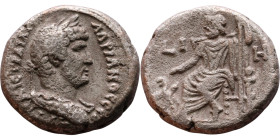 Hadrian (117-138) Tetradrachm of Alexandria, Egypt Obv: Laureate, draped bust of emperor. Rev: , Serapis seated left, holding sceptre

24mm 12,40g