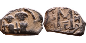 Heraclius, Martina and Heraclius Constantine (610-641) Follis Obverse: From left, Martina, Heraclius, heraclius Constantine Reverse: Large M, ANNO,
...