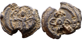 Late Roman / Byzantine period - Lead seal

24mm 7,48g