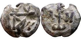 Late Roman / Byzantine period - Lead seal

19mm 6,07g