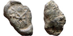 Late Roman / Byzantine period - Lead seal

23mm 5,42g