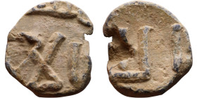 Late Roman / Byzantine period - Lead seal

14mm 3,77g