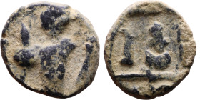 Late Roman / Byzantine period - Lead seal

14mm 3,27g