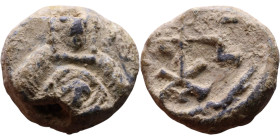 Late Roman / Byzantine period - Lead seal

14mm 4,41g