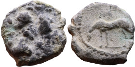 Late Roman / Byzantine period - Lead seal

13mm 2,20g