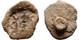 Late Roman / Byzantine period - Lead seal

14mm 2,00g