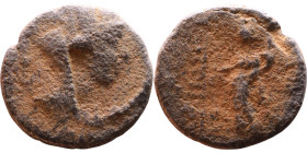 Greek bronze coin. (IV-I century BC)

14mm 2,14g

Artificial sand patina