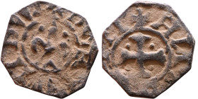 Middle Ages (X-XV century) – Bronze Coin

16mm 1,00g

Artificial sand patina
