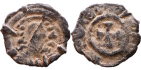 Middle Ages (X-XV century) – Bronze Coin

12mm 0,26g

Artificial sand patina
