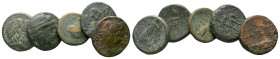 Sicily, Syracuse Large lot of 5 Bronze coins circa III century