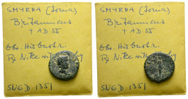Ionia, Smyrna Britannicus, son of Claudius Bronze circa 41-54 - From the E.E. Clain-Stefanelli collection. Sold with original collector's ticket.