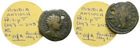 Pisidia, Antiochia Philip II, 247-249 Bronze circa 247-249 - From the Lord Grantley collection. Sold with original collector's ticket.