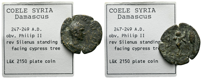 Coele-Syria, Damascus Philip II caesar, 244-247 Bronze circa 244-247, Æ 25.00 mm...
