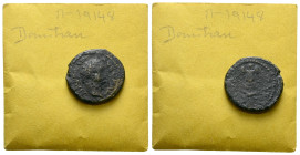 Judaea, Caesarea Domitian, 81-96 Bronze, Judaea Capta issue circa 81-96 - From the E.E. Clain-Stefanelli collection. SOld with original collector's en...