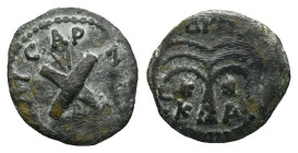 Judaea, Jerusalem Claudius with Britannicus, 41-54 Prutah circa 41-54