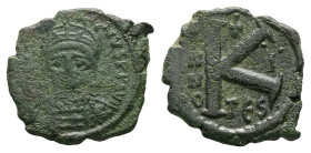 Justin II, 565-578 Half follis Thessalonica circa 565-578
