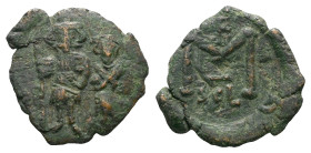 Constans II, with Constantine IV, 641-668 Follis Syracuse circa 641-668