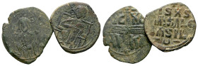 Anonymous issue Large lot of 2 Follis XII century