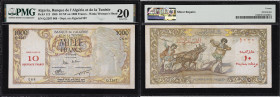 ALGERIA. Banque de l'Algerie et de la Tunisie. 10 Nouveaux Francs on 1000 Francs, 3.9.1958. P-112. PMG Very Fine 20.