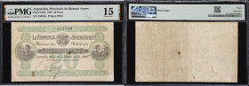 ARGENTINA. Provincia de Buenos Ayres. 20 Pesos, 1.4.1867. P-S474. PMG Choice Fine 15.
