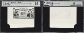 ARGENTINA. Lot of (4). Banco de la Provincia de Buenos Aires. 8 Centesimos Oro, 1, 4, & 5 Pesos Oro, 1.1.1883. P-S530p, S535p, S537p, & S538p. Proofs....