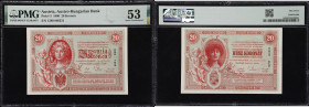 AUSTRIA. Oesterreichisch-Ungarische Bank. 20 Kronen, 31.3.1900. P-5. PMG About Uncirculated 53.