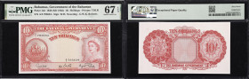 BAHAMAS. Bahamas Government. 10 Shillings, 1936 (ND 1963). P-14d. PMG Superb Gem Uncirculated 67 EPQ.