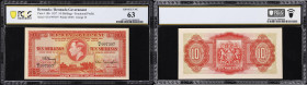 BERMUDA. Bermuda Government. 10 Shillings, 12.5.1937. P-10b. PCGS Banknote Choice About Uncirculated 63 EPQ.