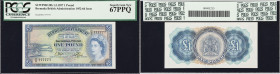 BERMUDA. Bermuda Government. 1 Pound, 1.5.1957. P-20b. PCGS Currency Superb Gem New 67 PPQ.