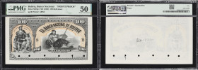 BOLIVIA. Lot of (2). Banco Nacional de Bolivia. 100 Bolivianos, ND (1882). P-S210p1 & S210p2. Front & Back Proofs. PMG About Uncirculated 50 to Gem Un...