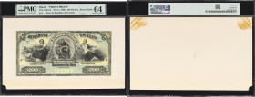 BRAZIL. Lot of (2). Banco da Republica dos Estados Unidos do Brazil. 200 Mil Reis, ND (ca. 1890s). P-Unlisted. Front & Back Proofs. PMG Choice Uncircu...