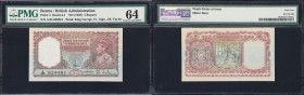 BURMA. Reserve Bank of India - Burma. 5 Rupees, ND (1938). P-4. Jhun&Rez 5.4.1. PMG Choice Uncirculated 64.