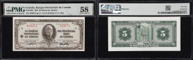 CANADA--CHARTERED BANKS. Banque Provinciale du Canada. 5 Dollars, 2.1.1935. CH #615-16-02. PMG Choice About Uncirculated 58.