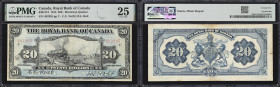 CANADA--CHARTERED BANKS. Royal Bank of Canada. 20 Dollars, 2.1.1913. CH #630-12-12. PMG Very Fine 25.