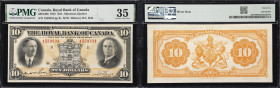 CANADA--CHARTERED BANKS. Lot of (2). Royal Bank of Canada. 5 & 10 Dollars, 3.1.1927. CH #630-14-04 & CH #630-14-08. PMG Choice Very Fine 35.