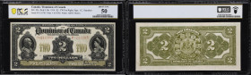 CANADA--DOMINION OF CANADA. Dominion of Canada. 2 Dollars, 2.1.1914. DC-22c. PCGS Banknote About Uncirculated 50.