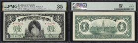 CANADA--DOMINION OF CANADA. Dominion of Canada. 1 Dollar, 17.3.1917. DC-23b. PMG Choice Very Fine 35.