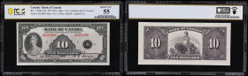 CANADA--BANK OF CANADA. Bank of Canada. 10 Dollars, 1935. BC-7. English Text. PCGS Banknote About Uncirculated 55.