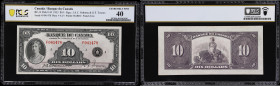 CANADA--BANK OF CANADA. Banque Du Canada. 10 Dollars, 1935. BC-8. French Text. PCGS Banknote Extremely Fine 40.