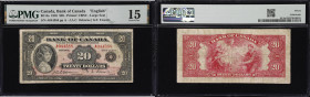 CANADA--BANK OF CANADA. Bank of Canada. 20 Dollars, 1935. BC-9a. English Text. PMG Choice Fine 15.