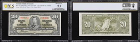 CANADA--BANK OF CANADA. Lot of (3). Bank of Canada. 20 Dollars, 2.1.1937. BC-25c. PCGS Banknote About Uncirculated 53 to Choice About Uncirculated 58.