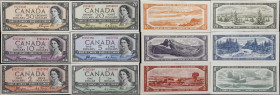 CANADA--BANK OF CANADA. Lot of (6). Bank of Canada. 1, 2, 5, 10, 20, & 50 Dollars, 1954. BC-29a, BC-30a, BC-31a, BC-32a, BC-33a, & BC-34a. Devil's Fac...