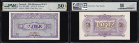 DENMARK. Allied Command WWII. 50 Kroner, ND (1945). P-M5. SB245. PMG About Uncirculated 50 EPQ.
