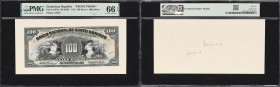 DOMINICAN REPUBLIC. Lot of (2). Banco Nacional de Santo Domingo. 100 Pesos = 100 Dollars, 1912. P-S157p1 & S157p2. RUD289. Front & Back Proofs. PMG Ch...