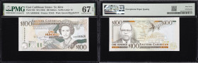 EAST CARIBBEAN STATES / ST. KITTS. Eastern Caribbean Central Bank. 100 Dollars, ND (1994). P-35k. PMG Superb Gem Uncirculated 67 EPQ.